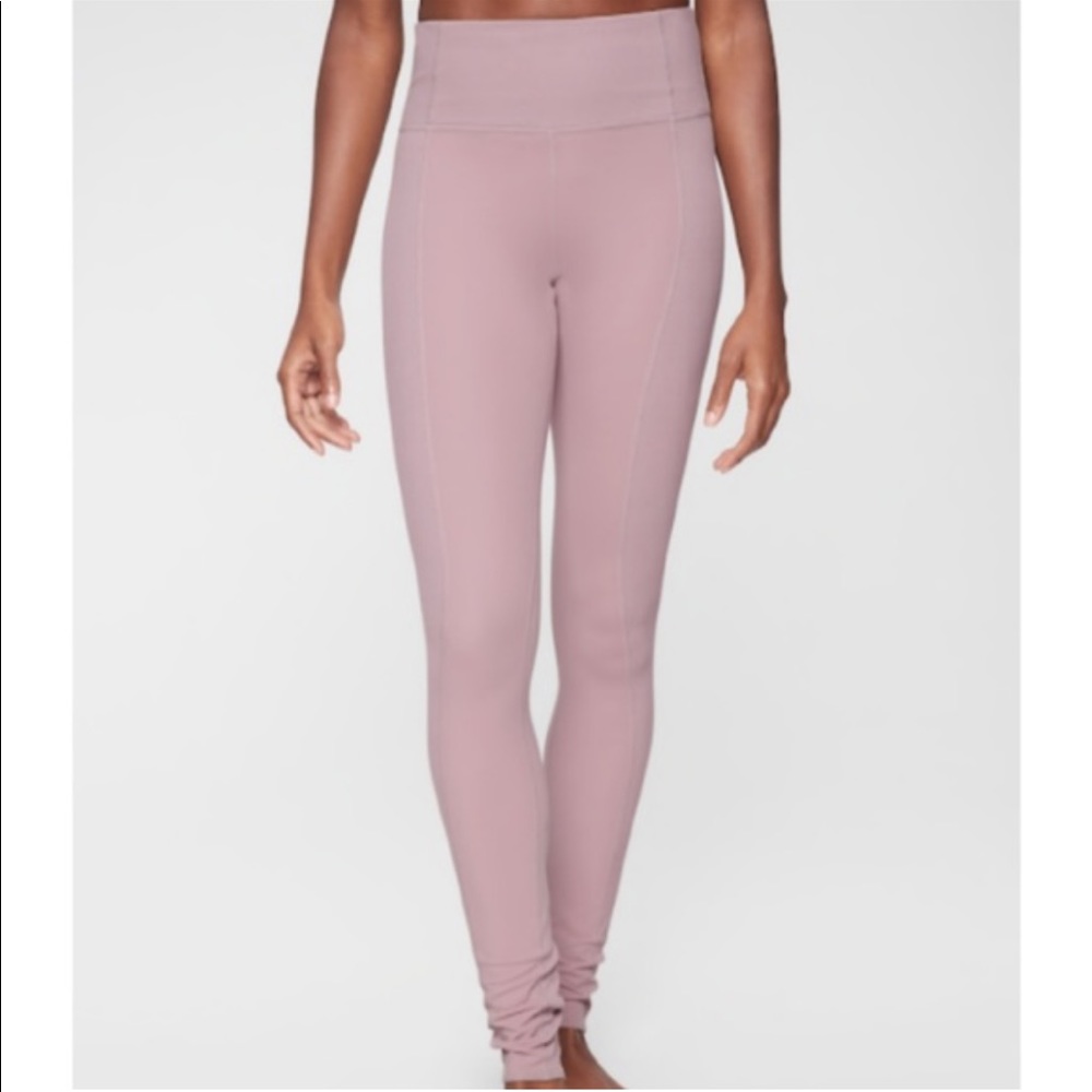 Worn once! Athleta Pink Barre Rib Leggings M